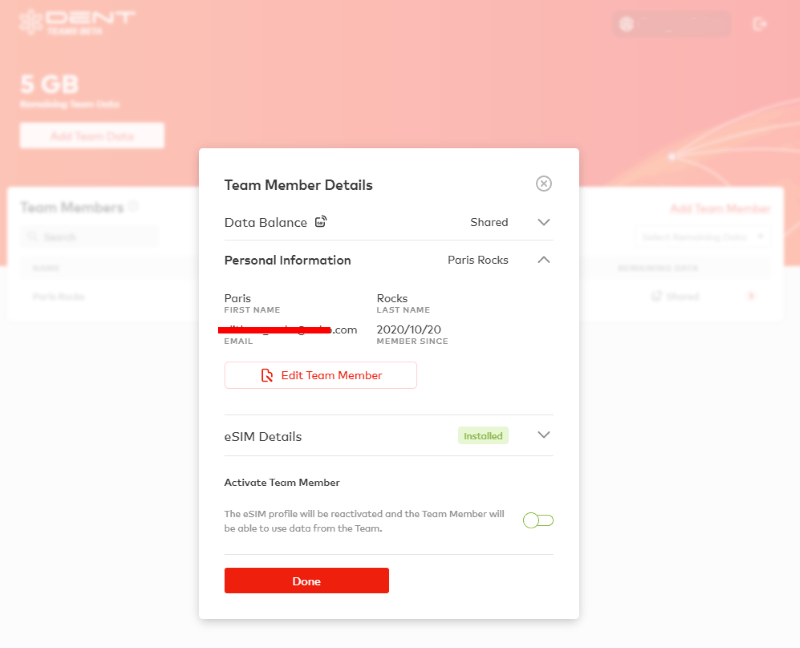 DENT TEAMS Member Details