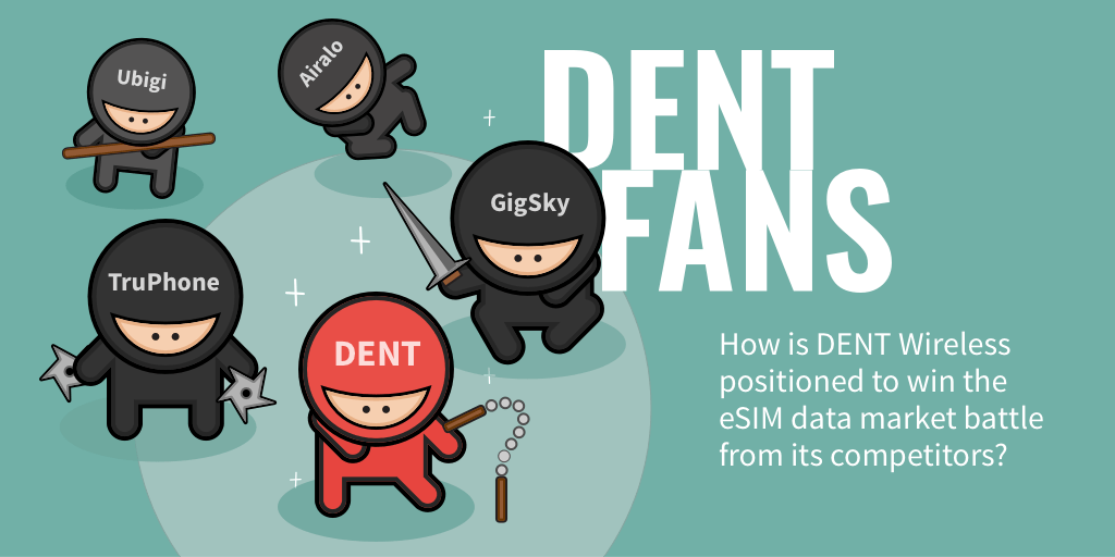 How is DENT Wireless positioned to win the eSIM data market battle from its competitors
